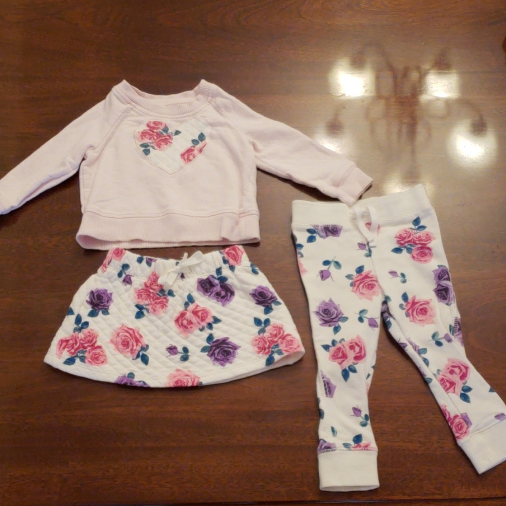 Floral Sweatsuit with Matching skirt